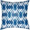 Tiwari Home 20" Daisy White and Navy Blue Digitally Printed Square Throw Pillow Cover